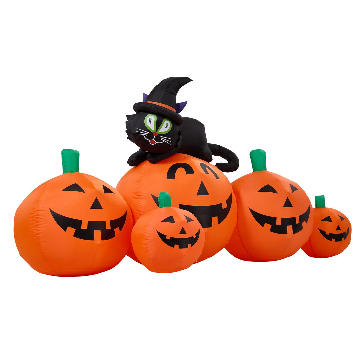 7FT Large Halloween Yard Ornament with Pumpkin Cat, Spooky Outdoor Garden Decoration – Perfect for Party, Porch, Lawn & Haunted House Displays